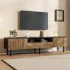 MODFU TV-Schrank Schwarz-Holzoptik,Lowboard 180cm mit Produktbild-Vorschau 2