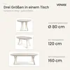 VENASI Ausziehbarer runder Esstisch ATO, 80-160 cm, Produktbild-Vorschau 8