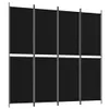 Parawan 4-Panelowy, Czarny, 200X200 Cm, Tkanina Lumarko! Podgląd zdjęcia produktu 1
