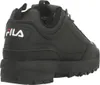 A black Fila sneaker shown from the side. Voir les images du produit