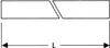 A diagram showing a straight pipe with a length indicator 'L'. Anteprima dell’immagine prodotto