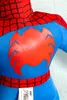 Close-up of a Spider-Man plush toy's torso, showing the spider emblem on the chest and the web pattern. Podgląd zdjęcia produktu