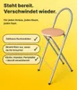 KMH® Barhocker Bill 2er-Set klappbar mit Lehne & Fußstütze Produktbild-Vorschau 2