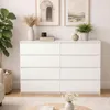 Kommode Weiß 8 Schubladen matt 120x34x100 cm groß modern Produktbild-Vorschau 3