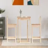 vidaXL 3-tlg. Bar-Set Massivholz Kiefer Produktbild-Vorschau 3