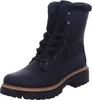 A black lace-up boot with faux fur lining. Voir les images du produit