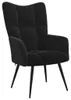 vidaXL Relax kreslo Black Velvet Náhľad obrázku produktu 7