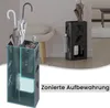 WOLTU Regenschirmständer, 2 Slots, 4 Haken, quadratischer Produktbild-Vorschau 7