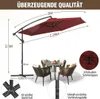 Parasol Izrielar 3 m rouge Parasol de jardin avec Voir les images du produit 2