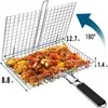 Großer Edelstahl Grillguthalter Grillkorb Faltbar Tragbark Produktbild-Vorschau 8