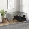 Klec pro drobná zvířata PawHut s napáječkou, miskou na Náhled obrázku produktu 10