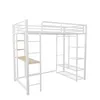 Merax Hochbett 90x200 mit Schreibtisch & Kleiderschrank, Produktbild-Vorschau 9
