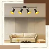 ZMH lampa sufitowa reflektor sufitowy 4 płomienie czarna Podgląd zdjęcia produktu 6
