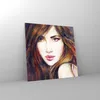 Bilder auf glas - Frau Gesicht Lippen - 50x50cm - Produktbild-Vorschau 4