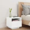 vidaXL Nachttisch mit LED-Leuchten Weiß 40x39x37 cm Produktbild-Vorschau 2
