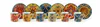 A set of decorative espresso cups and saucers arranged on a white background. Anteprima dell’immagine prodotto
