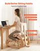 Ergonomische knielstoel, houten stoel voor een goede Productafbeelding-voorbeeld 2