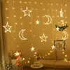 3m LED Stern Mond Lichterkette Lichtervorhang Produktbild-Vorschau 3
