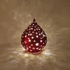 LED Deko Tropfen Sterne Rot 19 cm Glasleuchte + Timer (6h Produktbild-Vorschau 9
