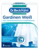 A product box for Dr. Beckmann Gardinen Weiß, a curtain whitener. Podgląd zdjęcia produktu