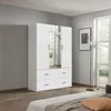 Skříň ProximaX se zrcadlem 130 cm, bílá – šatní skříň se 4 Náhled obrázku produktu 3