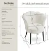 tectake® Sessel Stella dick gepolstert, mit Samtbezug oder Produktbild-Vorschau 7