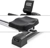 A collage of three close-up shots of a rowing machine. Produktbild-Vorschau