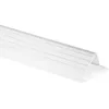 A close-up, angled view of a transparent, ribbed plastic profile on a white background. Anteprima dell’immagine prodotto