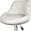A close-up view of a white bar stool. Náhled obrázku produktu