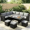 MeXo Gartenlounge Set 8 Personen Lounge Gartenmöbelset Produktbild-Vorschau 13