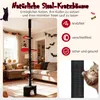 A living room decorated for Halloween with a tall cat scratching post in the center. Produktbild-Vorschau