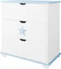 ZEE STAR Cassettiera Fasciatoio Bianca Stella Blu 83x87x49 Anteprima dell’immagine prodotto 4