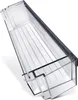 A clear plastic refrigerator door shelf or bottle holder, shown at an angle against a white background. Produktbild-Vorschau