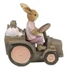 Clayre & Eef Figur Kaninchen 13x7x12 cm Rosa Beige Produktbild-Vorschau 3