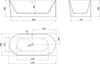 Mexen Mia freistehende rechteckige Badewanne 170 x 80 cm, Produktbild-Vorschau 6