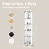 K-Möbel Glasvitrine stehend in Weiss (176x37x33 cm) mit 4 Produktbild-Vorschau 2