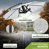 tillvex Sonnenschirm Grau Ø 350 cm Ampelschirm Gartenschirm Produktbild-Vorschau 7