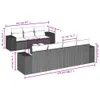 8-tlg. Garten-Sofagarnitur mit Kissen Beige Poly Rattan Produktbild-Vorschau 3
