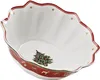 A Christmas-themed bowl with a scalloped edge and festive decorations. Náhľad obrázku produktu