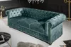 riess-ambiente Chesterfield 3er Sofa 205cm petrol Samt Produktbild-Vorschau 5