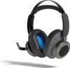 A pair of black and gray over-ear headphones with blue accents, floating against a white background. Produktbild-Vorschau