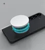 A black phone case with a white magnetic charger on top, showing a charging effect. Produktbild-Vorschau