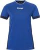 A blue t-shirt with navy accents and a white collar. Voir les images du produit