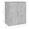 Schuhschrank Betongrau 60x35x70 cm Holzwerkstoff , Produktbild-Vorschau 10