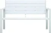 Möbel Gartenbank 120 cm HDPE Weiß Holz-Optik - Gartenbänke Produktbild-Vorschau 2