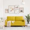 vidaXL 2-miestna pohovka žltá 140 cm Velvet Náhľad obrázku produktu 3