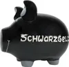 KCG Sparschwein "Schwarzgeld" Keramik Schwarz/Weiß Produktbild-Vorschau 2