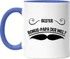 Bester Bonus-Papa Tasse Blau Spruch Vatertag Geschenkidee Produktbild-Vorschau 1