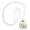 Kette 35x32x18mm Elefant Kunststoff weiß-grau-marmoriert Produktbild-Vorschau 3