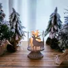 Kerzenhalter Set weiß Metall Deko Weihnachten Hirsch 8cm Produktbild-Vorschau 2